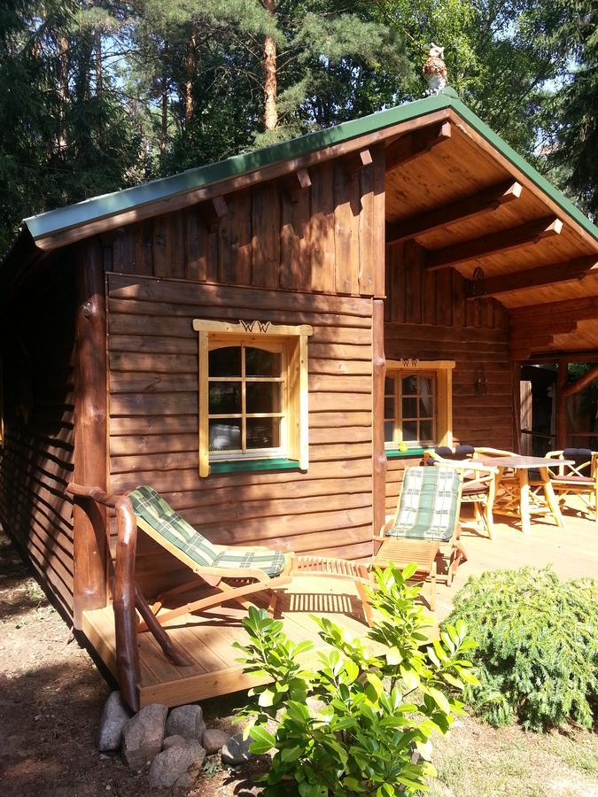 Holzhaus Waldwichtel am Wald und See Neuruppin Exterior foto