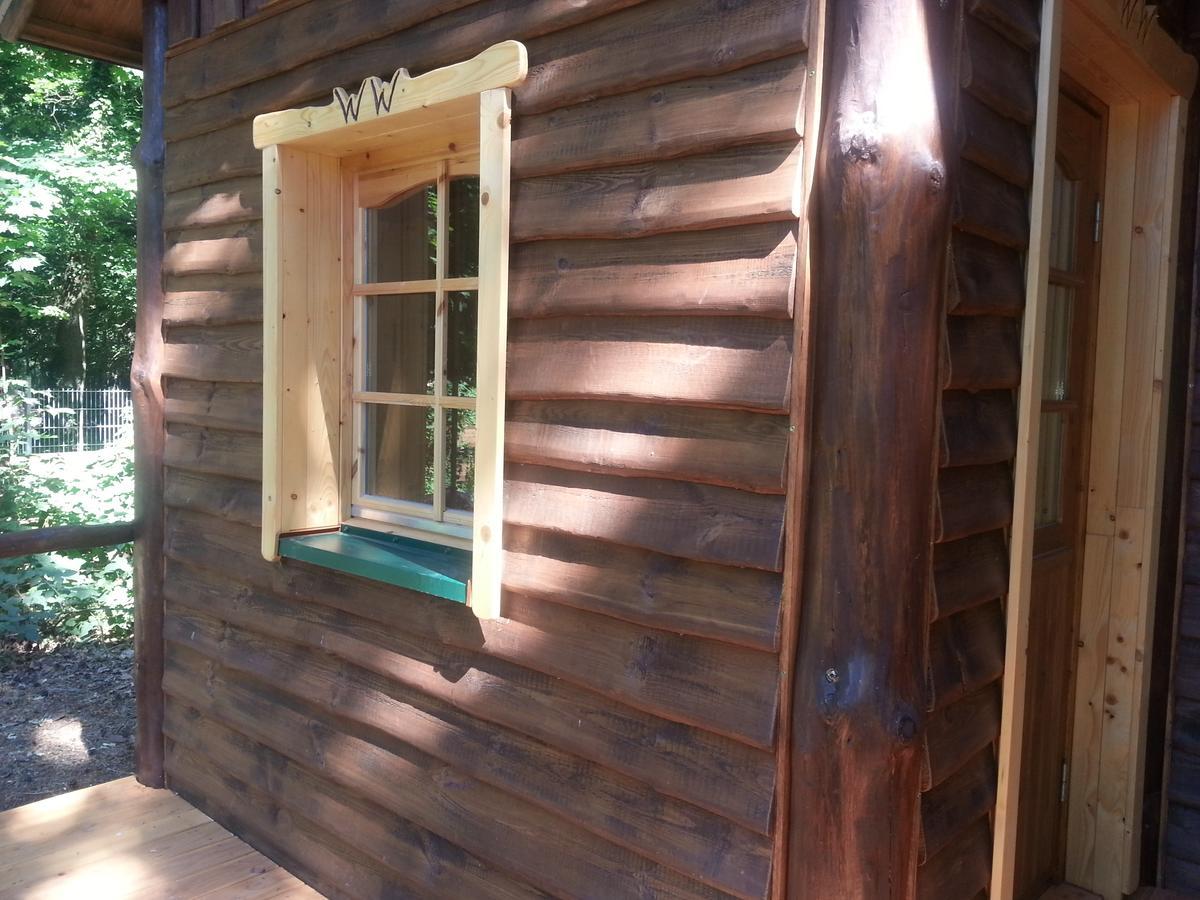Holzhaus Waldwichtel am Wald und See Neuruppin Exterior foto