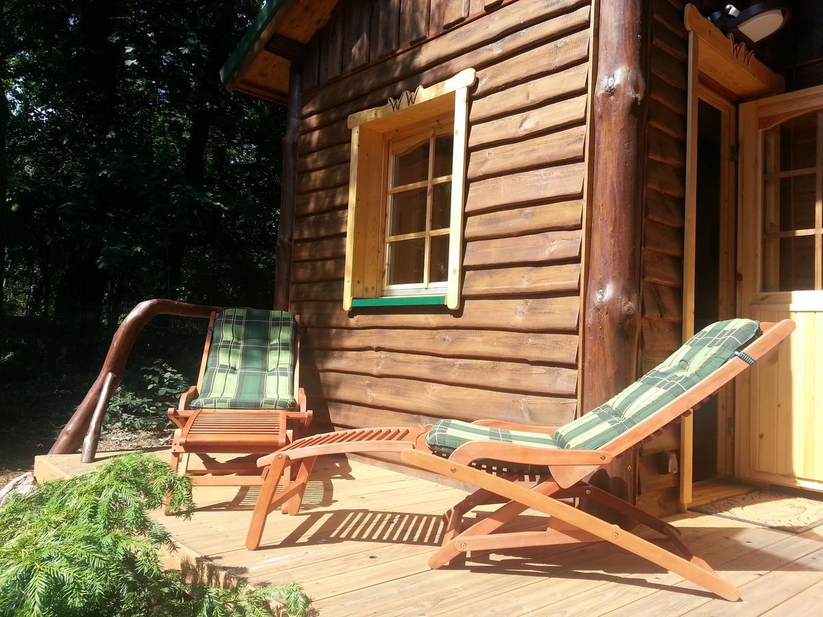 Holzhaus Waldwichtel am Wald und See Neuruppin Exterior foto
